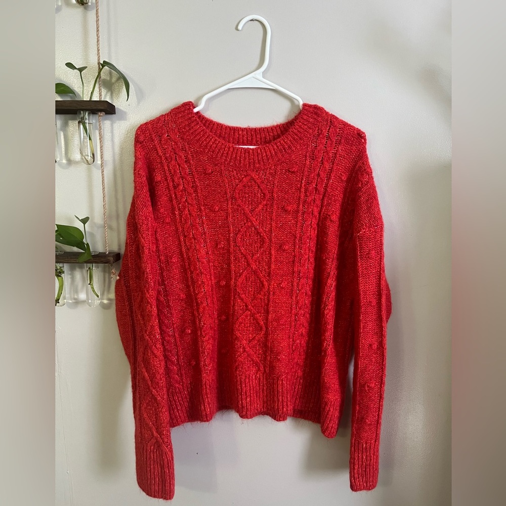 Old Navy, red knit sweater, Size M